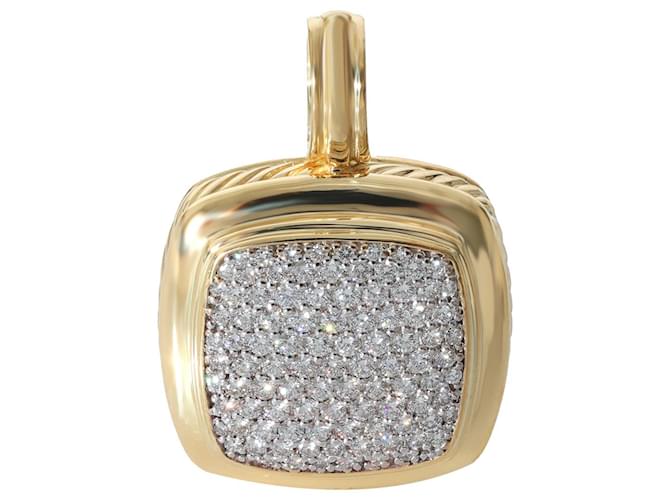 David Yurman Albion Diamond Enhancer Pendant in 18k yellow gold 1.68 ctw Silvery Metallic Metal  ref.1291128