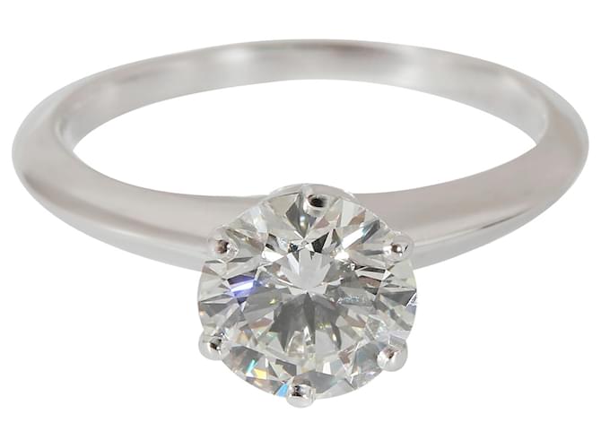 TIFFANY & CO. Anel de noivado de diamante em platina I VVS2 1.29 ctw Prata Metálico Metal  ref.1291138