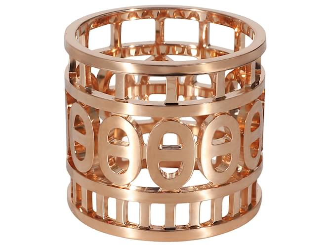 Ring Anello Hermès Chaine D'Ancre in 18k Rose Gold Metallico Metallo Oro rosa  ref.1291143