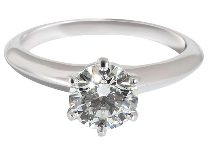 TIFFANY & CO. Tiffany Setting Engagement Ring in  Platinum I VVS1 1.19 ctw Silvery Metallic Metal  ref.1291147
