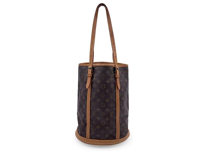 Bucket Louis Vuitton Borsa shopping GM Tote in tela monogramma marrone  ref.1291193