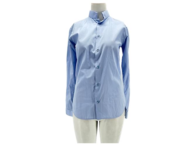 DIOR Chemises T.UE (tour de cou / collier) 37 cotton Coton Bleu  ref.1291222