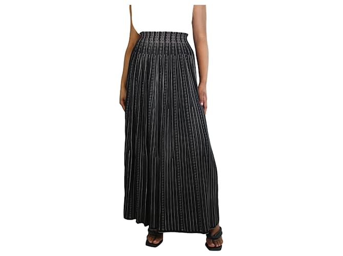 Alaïa Blue heavy pleated maxi skirt - size L  ref.1291236