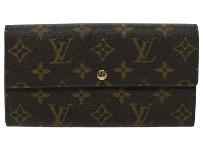 Louis Vuitton Portefeuille Sarah Brown Cloth  ref.1291344