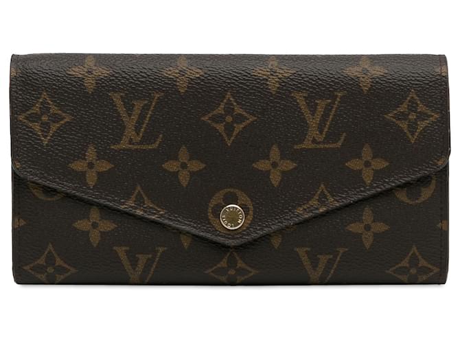 Louis Vuitton Brown Monogram Portefeuille Sarah Wallet Cloth  ref.1291404