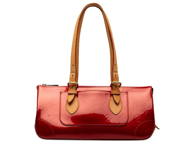 Louis Vuitton Red Monogram Vernis Rosewood Avenue Leather Patent leather  ref.1291421
