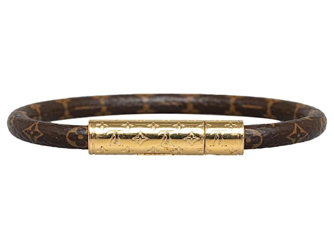 Twist Bracelet confidentiel Louis Vuitton Monogram Marron Brasserie LV Toile  ref.1291423