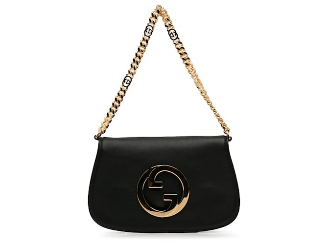 Bolso satchel con cadena Blondie negro de Gucci Cuero Becerro  ref.1291438