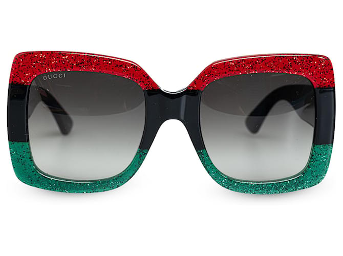 Gucci Black Square Tinted Sunglasses Plastic  ref.1291439