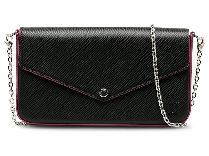Louis Vuitton Epi Pochette Felicie negro Cuero  ref.1291444