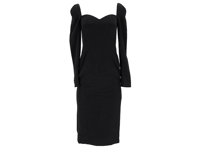 Abito Dolce & Gabbana con scollo a cuore in seta nera