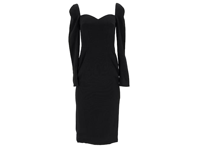 Dolce & Gabbana Sweetheart-Ausschnitt-Kleid aus schwarzer Seide  ref.1291498