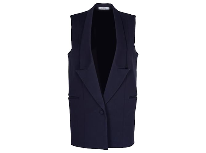 Chaleco tipo blazer sin mangas de Givenchy en algodón azul marino  ref.1291509