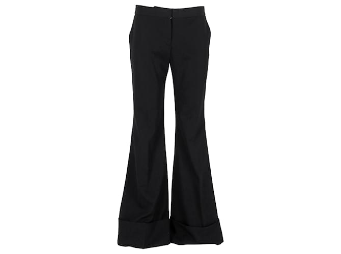 Stella Mc Cartney Stella McCartney Boot-Cut Trousers in Black Wool  ref.1291512