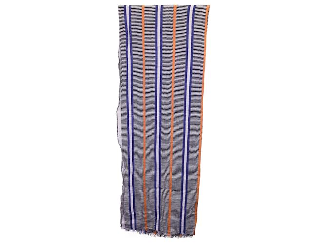 Loewe x Paula's Ibiza Fringed Striped Scarf in Multicolor Cotton Multiple colors  ref.1291529