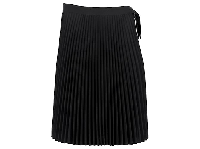 Balenciaga Faltenrock aus schwarzem Polyester  ref.1291538