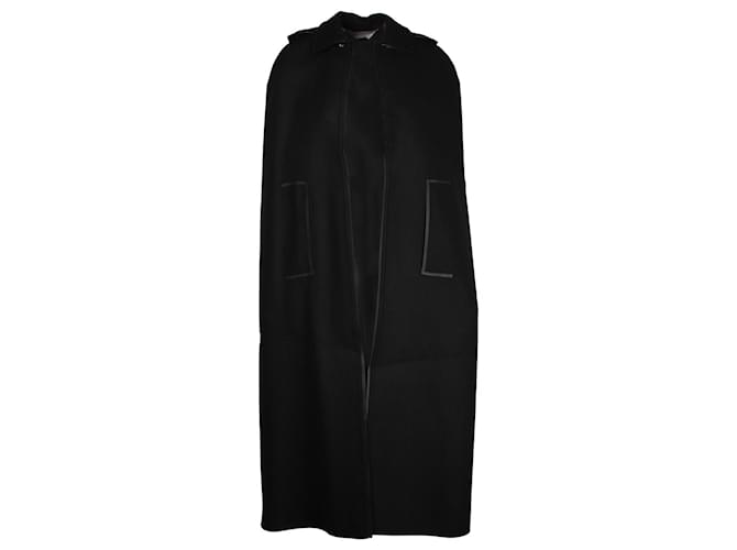 Valentino Garavani Long Cloak in Black Wool  ref.1291554