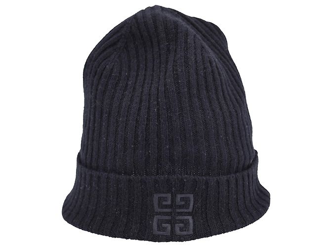Berretto con logo Givenchy in lana nera