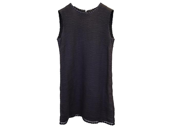 Dolce & Gabbana Mini-robe sans manches en coton noir  ref.1291579