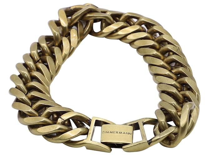 Tornozeleira Zimmermann Curb Link em metal dourado polido  ref.1291606