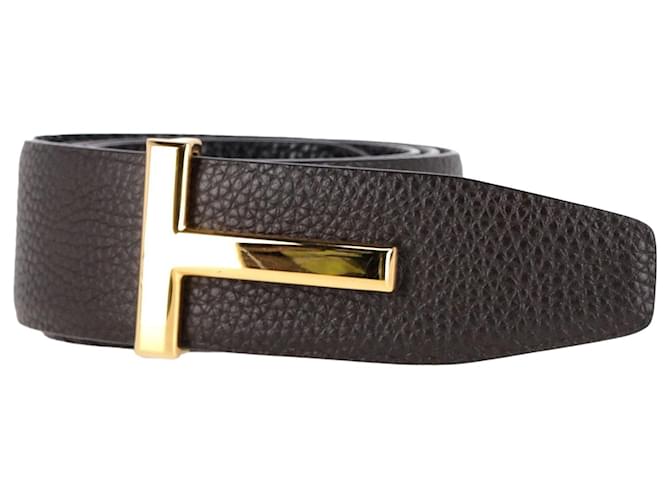 Tom Ford Reversible Belt in Brown Leather  ref.1291615