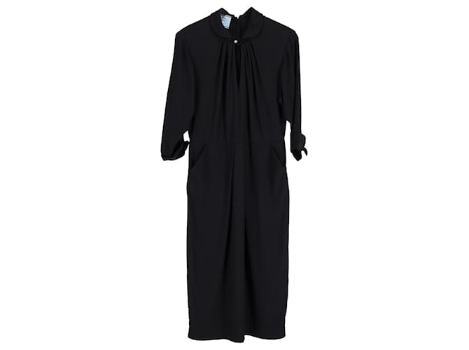Robe Prada à manches quart en coton noir  ref.1291638