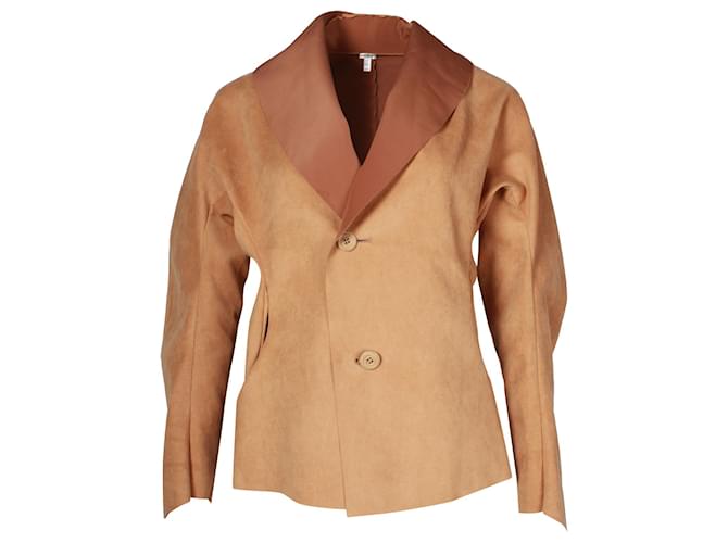 Issey Miyake Single-Breasted Jacket in Beige Polyester  ref.1291639