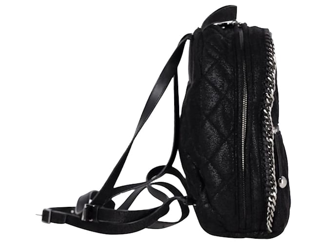 Stella Mc Cartney Stella McCartney Falabella Backpack in Black Faux Leather Synthetic Leatherette  ref.1291640