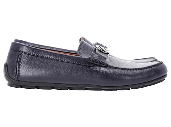 Ermenegildo Zegna Highway Loafers in Navy Blue Leather  ref.1291652