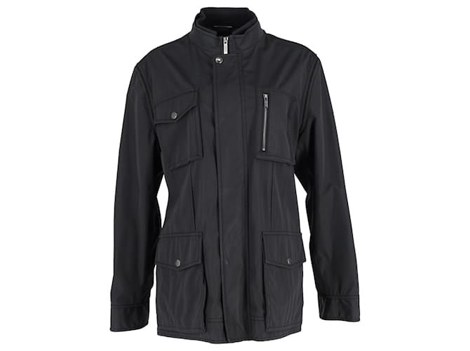 Armani Collezioni Field Jacket in Black Viscose Polyester  ref.1291680