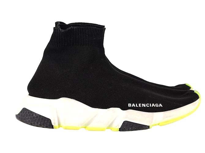 Day Balenciaga Speed Knit Sneakers in Black Polyester  ref.1291692