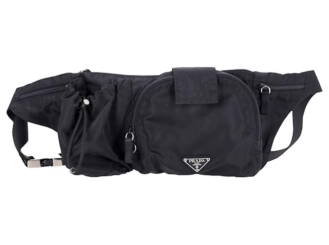 Prada Triangle Logo Belt Bag in Black Nylon  ref.1291698