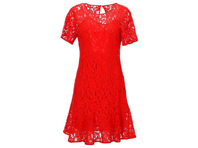 Michael Kors strahlt dieses Kleid Raffinesse und Weiblichkeit aus. Rot