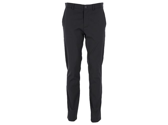 Theory Slim Casual Trousers in Black Polyamide