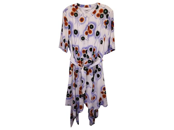 Jason Wu Printed Handkerchief Hem Shirt Dress in Multicolor Silk Multiple colors  ref.1291770