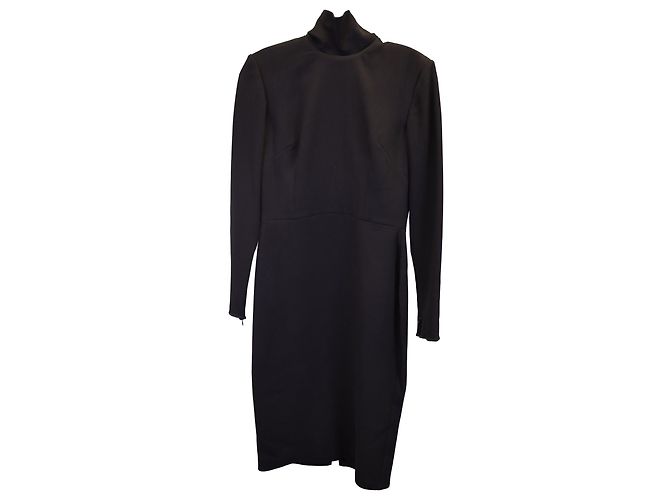 Autre Marque Alex Perry - Robe à col montant en triacétate noir