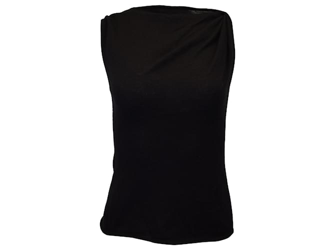 Gucci Sleeveless Twist Neck Top in Black Cashmere Wool  ref.1291789