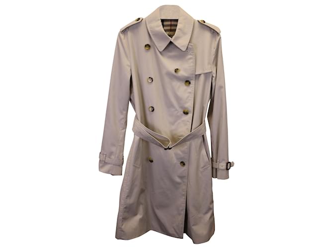 Burberry lined Breasted Rain Coat with Belt in Beige Polyester  ref.1291803