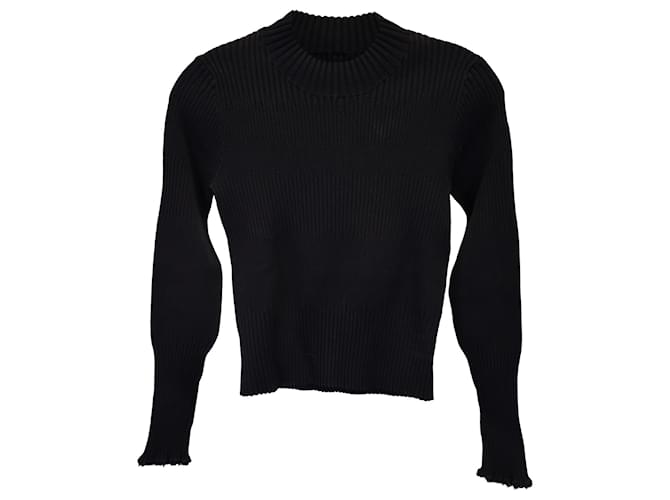 Proenza Schouler Mock Neck Sweater in Black Viscose Polyester  ref.1291806