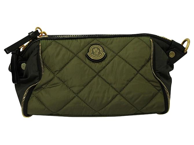 Moncler Quilted Shoulder Bag in Green Nylon  ref.1291827