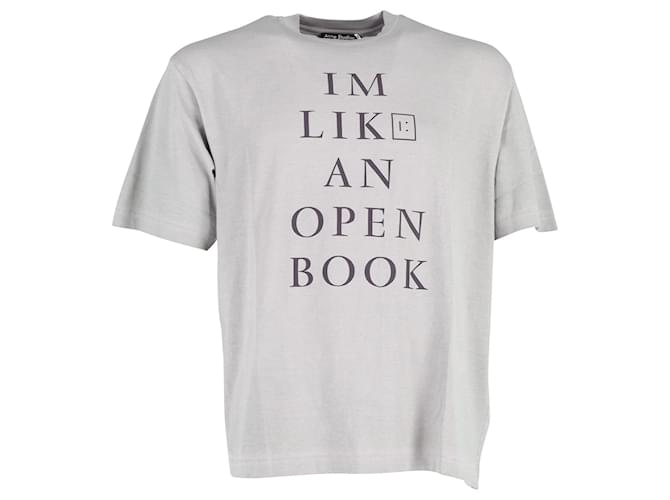 T-shirt termoreattiva stampata Exford di Acne Studios in cotone grigio  ref.1291841