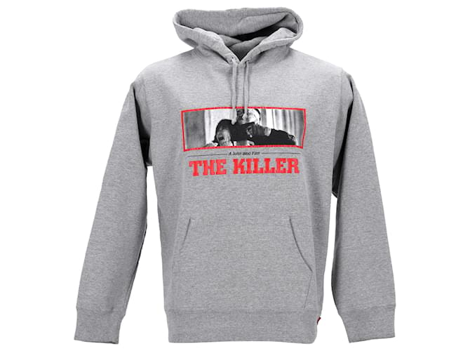 Supreme The Killer Hooded Sweatshirt in Grey Cotton  ref.1291849