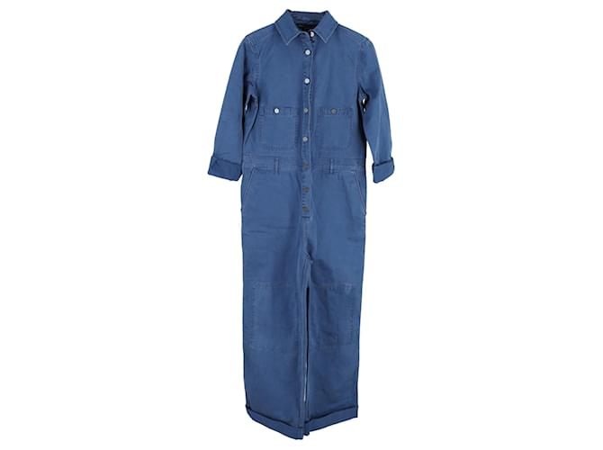 Marc by Marc Jacobs Button-Front Jumpsuit in Blue Cotton Denim  ref.1291855