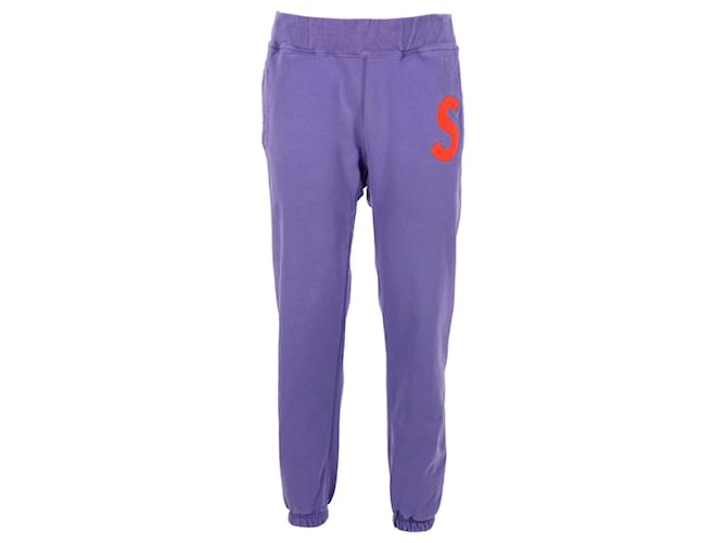 Supreme S Logo Sweatpants in Purple Cotton  ref.1291907