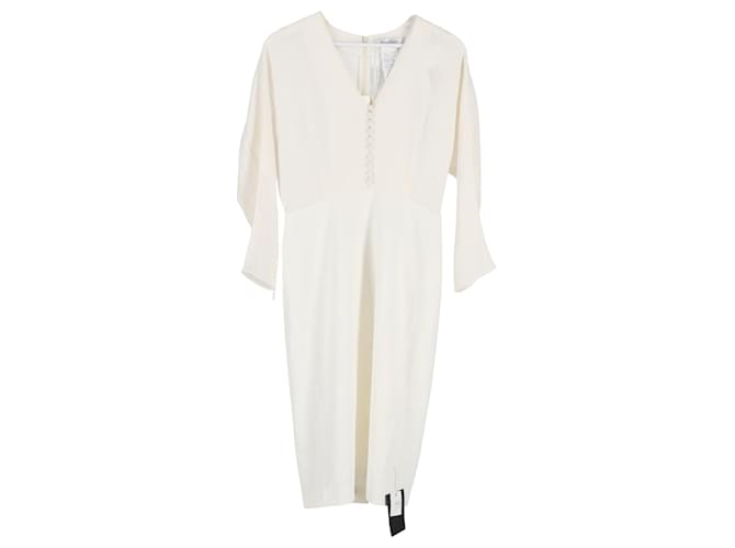 Max Mara Orafo Shift Dress in Cream Silk White  ref.1291911