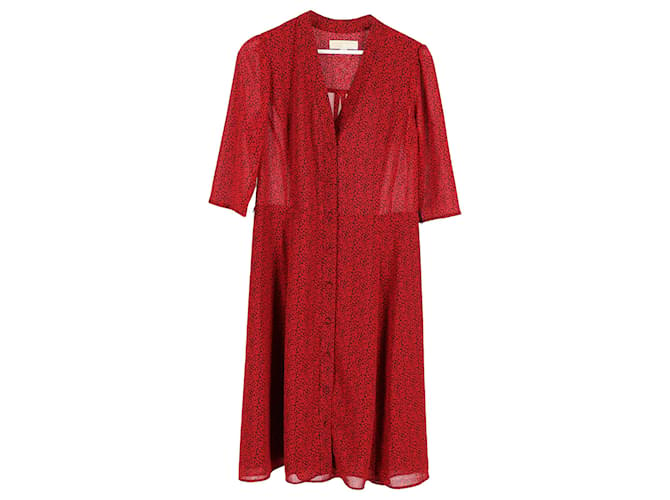 Michael Michael Kors Kleid mit Herz-Print aus rotem Polyester  ref.1291916