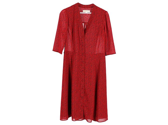 Michael Michael Kors Kleid mit Herz-Print aus rotem Polyester