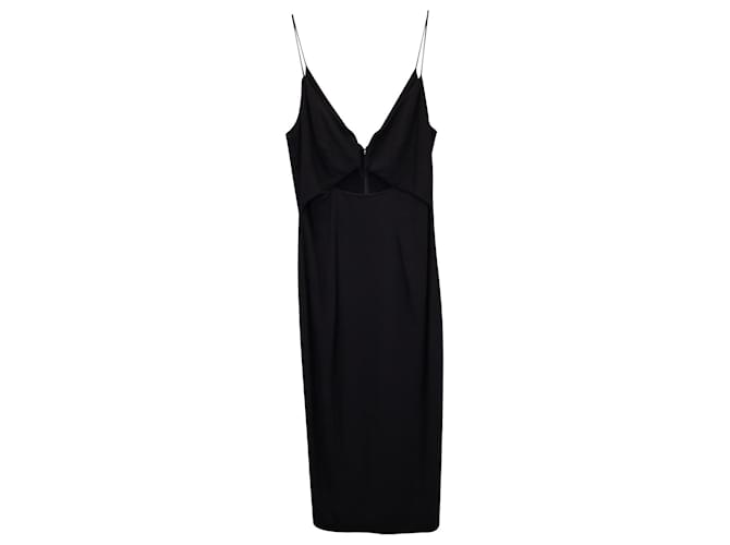 Vestido midi Zimmermann de viscosa negra Negro Poliéster  ref.1291922