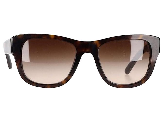 Óculos de sol quadrados Dolce & Gabbana Tortoiseshell em acetato marrom Fibra de celulose  ref.1291942