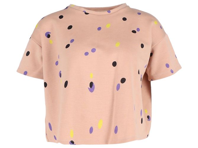Camiseta Marni com bolinhas em algodão pêssego Pescaria